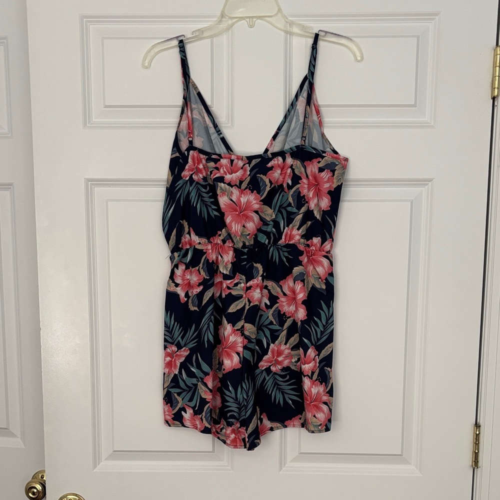 Floral V-Neck Women's romper - Picture 5 of 5